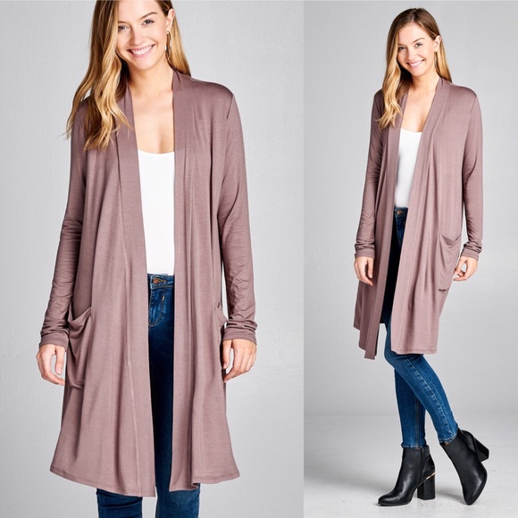 1-Day Deal! 🎉 REG & PLUS Mocha SOFT Cardigan - Picture 4 of 6